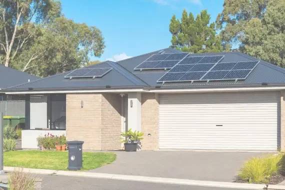 House with solar panels on it