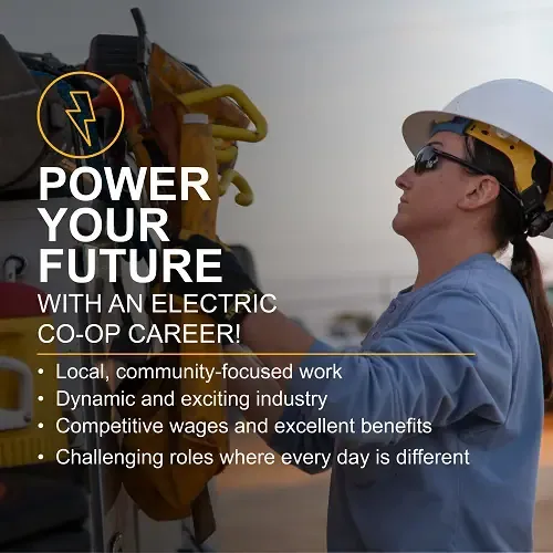 "Power Your Future" Electric Co-op Careers.
